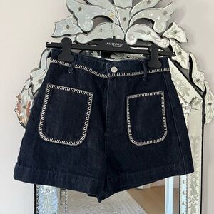 Zara Dark Blue Jean Shorts